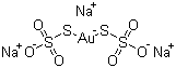 Gold sodium thiosulfate molecular structure (CAS 10210-36-3)