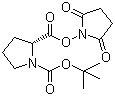 structure of CAS# 102185-34-2, Boc-D-proline N-hydroxysuccinimide ester;Boc-D-Pro-OSu; N-(tert-Butoxycarbonyl)-D-proline succinimidyl ester