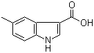 结构式 CAS# 10242-02-1, 5-甲基吲哚-3-甲酸; 5-甲基-3-吲哚甲酸