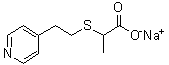 2-[[2-(4-Pyridinyl)ethyl]thio]propanoic acid sodium salt molecular structure (CAS 1024357-58-1)
