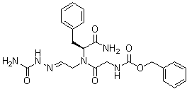 结构式 CAS# 102579-47-5, N-[(苯基甲氧基)羰基]甘氨酰-N-[2-[(氨基羰基)亚肼基]乙基]-L-苯丙氨酰胺