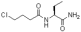 结构式 CAS# 102767-31-7, N-[(1S)-1-(氨基羰基)丙基]-4-氯丁酰胺
