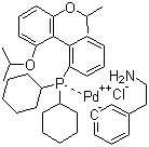 structure of CAS# 1028206-60-1, Chloro(2-dicyclohexylphosphino-2',6'-diisopropoxy-1,1-biphenyl)[2-(2-aminoethylphenyl)]palladium(II)