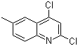 结构式 CAS# 102878-18-2, 2,4-二氯-6-甲基喹啉