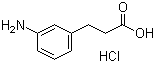 3-Aminobenzenepropanoic acid hydrochloride molecular structure (CAS 102879-44-7)