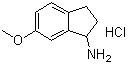 结构式 CAS# 103028-80-4, 6-甲氧基-1-氨基茚满盐酸盐