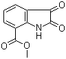 structure of CAS# 103030-10-0, Methyl 7-isatincarboxylate;2,3-Dioxo-2,3-dihydro-1H-indole-7-carboxylic acid methyl ester; 7-Methoxycarbonylisatin