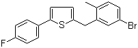 结构式 CAS# 1030825-20-7, 2-[(5-溴-2-甲基苯基)甲基]-5-(4-氟苯基)噻吩