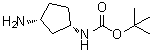 structure of CAS# 1031335-25-7, N-[(1S,3R)-3-Aminocyclopentyl]carbamic acid 1,1-dimethylethyl ester