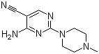4-Amino-2-(4-methyl-1-piperazinyl)-5-pyrimidinecarbonitrile molecular structure (CAS 103151-40-2)