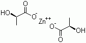 Zinc L-lactate molecular structure (CAS 103404-76-8)