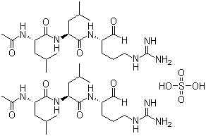 结构式 CAS# 103476-89-7, 亮抑酶肽; 亮肽素
