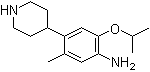 structure of CAS# 1035230-24-0, 2-Isopropoxy-5-methyl-4-(piperidin-4-yl)aniline