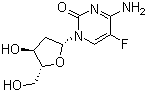 structure of CAS# 10356-76-0, 2'-Deoxy-5-fluorocytidine;5-Fluoro-2'-deoxycytidine; 5-Fluorodeoxycytidine; NSC 48006; Ro 5-1090