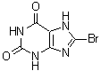 结构式 CAS# 10357-68-3, 8-溴黄嘌呤