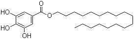 结构式 CAS# 10361-12-3, 没食子酸十八酯; 3,4,5-三羟基苯甲酸十八酯