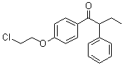 结构式 CAS# 103628-22-4, 1-[4-(2-氯乙氧基)苯基]-2-苯基-1-丁酮
