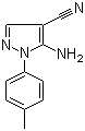 structure of CAS# 103646-82-8, 5-Amino-1-(4-methylphenyl)-1H-pyrazole-4-carbonitrile
