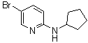 结构式 CAS# 1036468-34-4, 5-溴-N-环戊基-2-吡啶胺