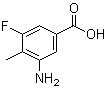 结构式 CAS# 103877-75-4, 3-氨基-5-氟-4-甲基苯甲酸