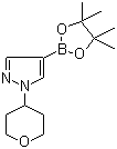 结构式 CAS# 1040377-03-4, 1-(四氢吡喃-4-基)-1H-吡唑-4-硼酸频哪醇酯