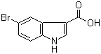 结构式 CAS# 10406-06-1, 5-溴吲哚-3-甲酸