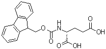 结构式 CAS# 104091-09-0, N-芴甲氧羰基-D-谷氨酸