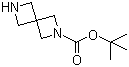 structure of CAS# 1041026-70-3, tert-Butyl 2,6-diazaspiro[3.3]heptane-2-carboxylate;2,6-Diazaspiro[3.3]heptane-2-carboxylic acid 1,1-Dimethylethyl ester; ; 1,1-Dimethylethyl 2,6-diazaspiro[3.3]heptane-2-carboxylate; tert-Butyl 2,6-diazaspiro[3.3]heptane-2-carboxylate