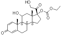 结构式 CAS# 104286-02-4, 泼尼松龙 17-(碳酸乙酯)酯