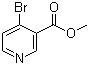 structure of CAS# 1043419-29-9, 4-Bromo-3-pyridinecarboxylic acid methyl ester