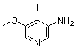 结构式 CAS# 1045855-66-0, 4-碘-5-甲氧基-3-吡啶胺