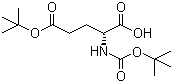 结构式 CAS# 104719-63-3, N-叔丁氧羰基-D-谷氨酸 5-叔丁酯