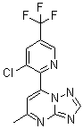 结构式 CAS# 1048383-29-4, 7-[3-氯-5-(三氟甲基)-2-吡啶基]-5-甲基-[1,2,4]三氮唑并[1,5-a]嘧啶