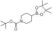 结构式 CAS# 1048970-17-7, 1-N-叔丁氧羰基哌啶-4-硼酸频哪醇酯