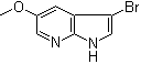 3-溴-5-甲氧基-1H-吡咯并[2,3-b]吡啶分子结构 (CAS 1053655-76-7)