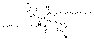 structure of CAS# 1057401-13-4, 3,6-Bis(5-bromo-2-thienyl)-2,5-dihydro-2,5-dioctylpyrrolo[3,4-c]pyrrole-1,4-dione