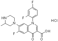 structure of CAS# 105784-61-0, Temafloxacin hydrochloride;Abbott 62254; Omniflox