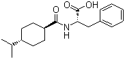 结构式 CAS# 105816-04-4, 那格列奈; N-(反式-4-异丙基环己基甲酰)-D-苯丙氨酸
