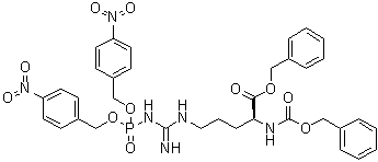 N2-羧基-N5-膦酰甲脒基鸟氨酸二苄基二(对硝基苄基)酯分子结构 (CAS 105975-49-3)
