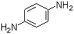 structure of CAS# 106-50-3, p-Phenylenediamine;1,4-Benzenediamine; 1,4-Diaminobenzene; C.I. 76060; Fur Black 41866
