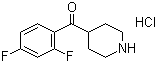 structure of CAS# 106266-04-0, 4-(2,4-Difluorobenzoyl)-piperidine hydrochloride