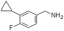 3-环丙基-4-氟苯甲胺分子结构 (CAS 1063733-90-3)