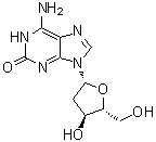 结构式 CAS# 106449-56-3, 2'-脱氧异鸟苷