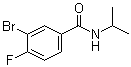 结构式 CAS# 1065073-97-3, 3-溴-4-氟-N-(异丙基)苯甲酰胺