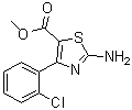 结构式 CAS# 1065074-40-9, 2-氨基-4-(2-氯苯基)-5-噻唑羧酸甲酯