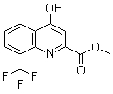 结构式 CAS# 1065074-52-3, 4-羟基-8-(三氟甲基)-2-喹啉羧酸甲酯