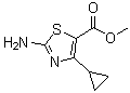 structure of CAS# 1065074-61-4, 2-Amino-4-cyclopropyl-5-thiazolecarboxylic acid methyl ester