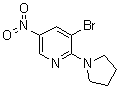 结构式 CAS# 1065074-81-8, 3-溴-5-硝基-2-(1-吡咯烷基)吡啶