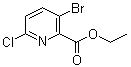 结构式 CAS# 1065074-97-6, 3-溴-6-氯-2-吡啶羧酸乙酯
