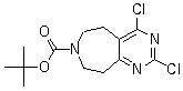 structure of CAS# 1065114-27-3, 2,4-Dichloro-5,6,8,9-tetrahydro-7H-pyrimido[4,5-d]azepine-7-carboxylic acid tert-butyl ester